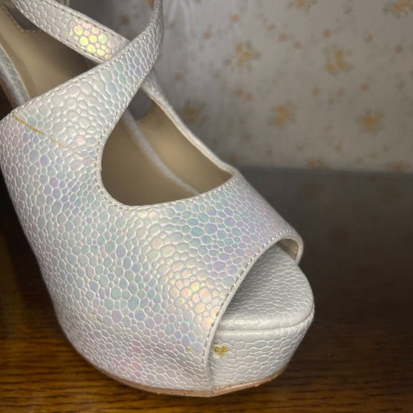 INC International Concepts Platform Peep Toe Heels - Picture 9 of 9